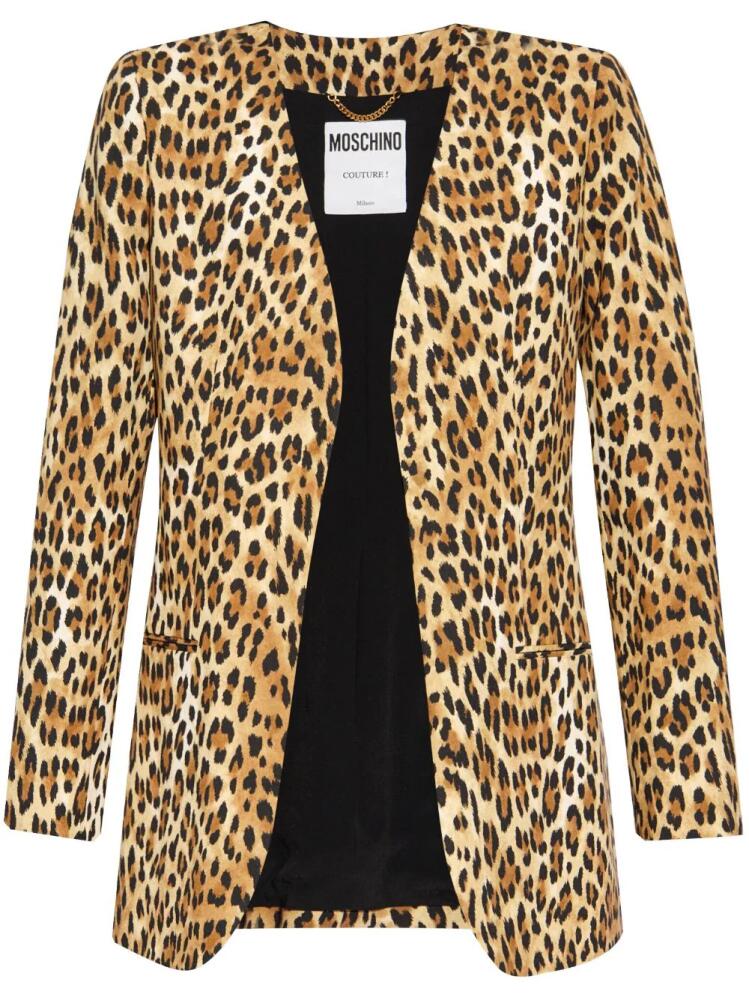 Moschino Leopard-print blazer - Brown Cover