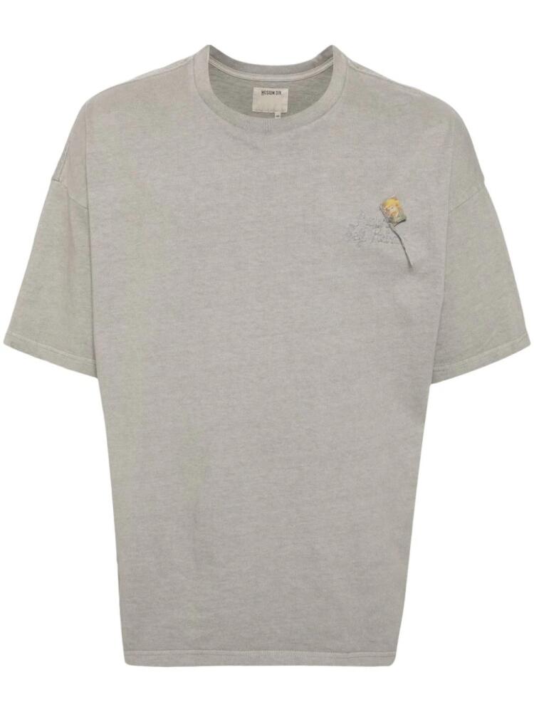 Musium Div. embroidered motif t-shirt - Grey Cover