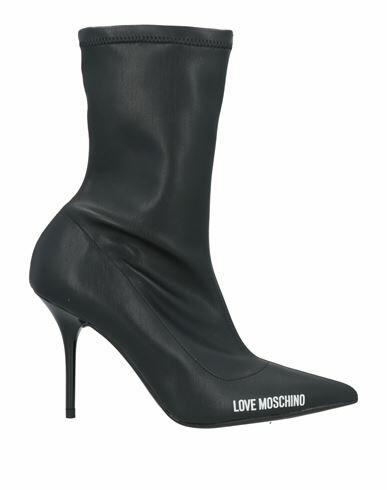 Love Moschino Woman Ankle boots Black Textile fibers Cover