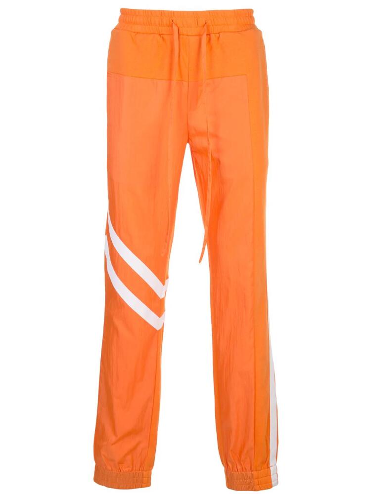 God's Masterful Children geometric panelled track pants - Orange Cover