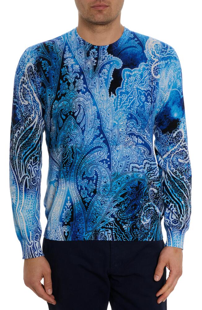 Robert Graham Boeger Paisley Sweater in Blue Multi Cover