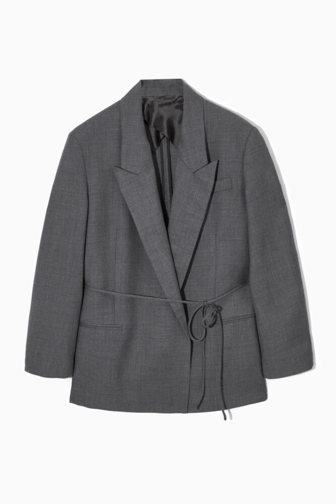 COS BELTED DOUBLE-BREASTED WOOL BLAZER Cover