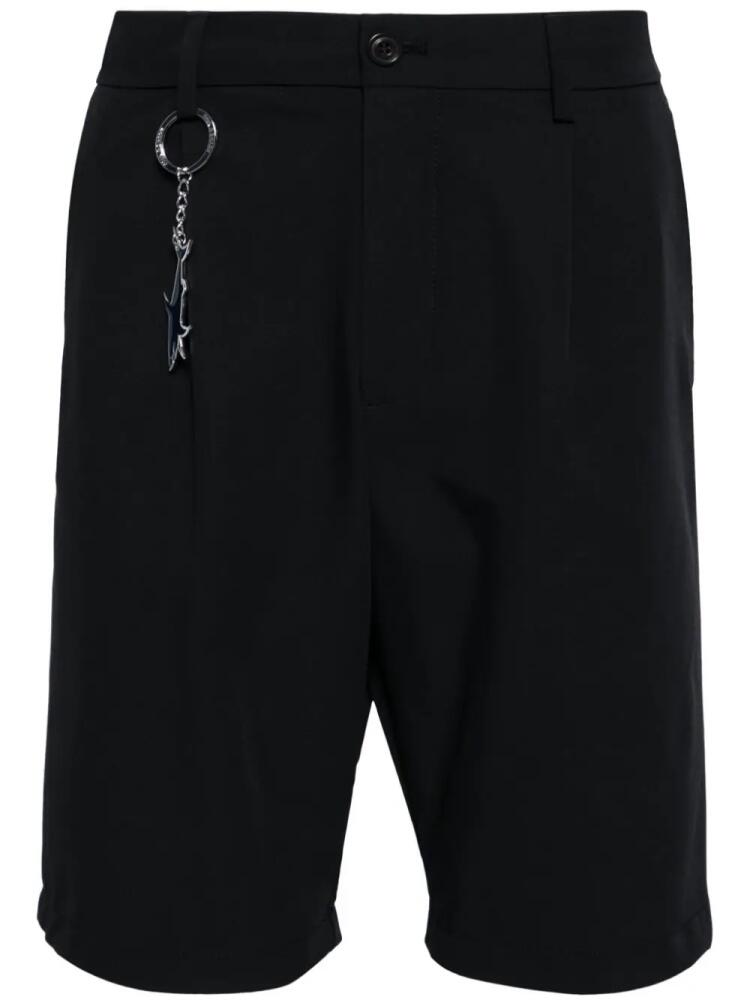 Paul & Shark logo-appliqué chino shorts - Black Cover