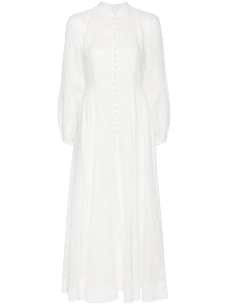 Ana Radu A-line linen dress - White Cover