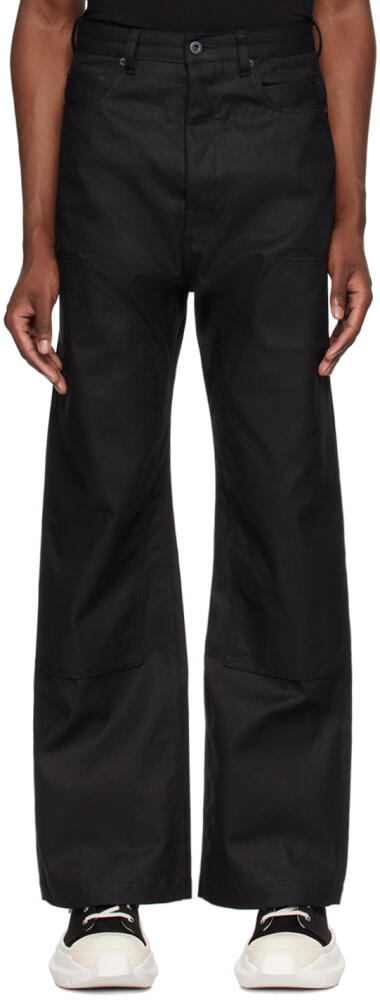 Rick Owens DRKSHDW Black Double Knee Geth Cut Trousers Cover