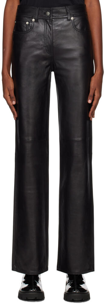 Stand Studio Black Sandy Leather Trousers Cover