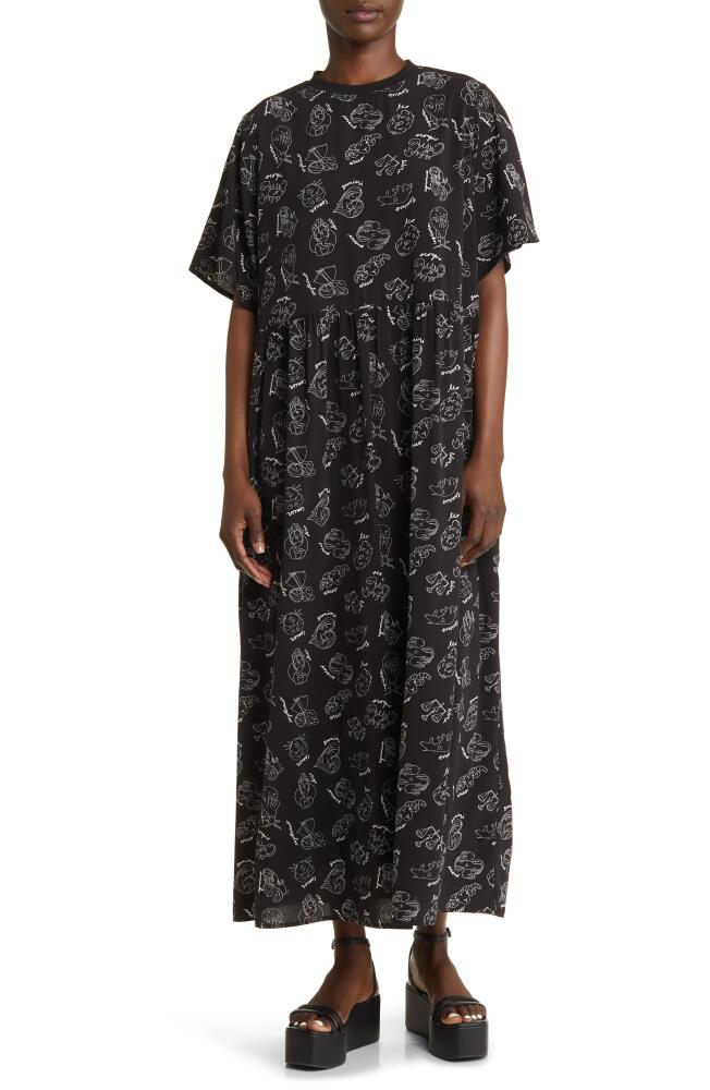 Dressed in Lala Never Too Much Print Oversize T-Shirt Maxi Dress in Zodiac Cover