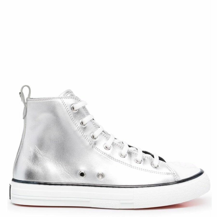 Philipp Plein Laminated Leather Hi-Top Sneakers Megastar Cover