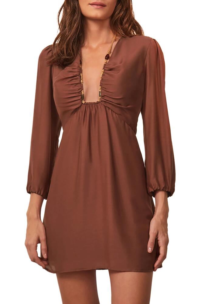 ViX Swimwear Long Sleeve Cover-Up Dress in Brown Cover