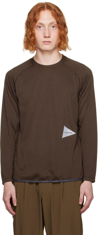 and wander Brown Raglan Long Sleeve T-Shirt Cover