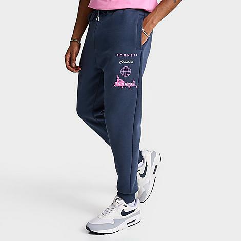 Sonneti Men's London Stack Graphic Cargo Jogger Pants in Blue/Navy Cover