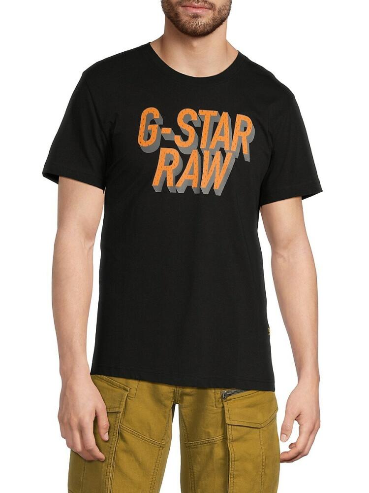 G-Star RAW Men's Logo Tee - Dark Black Cover