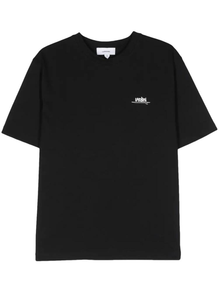 Lardini logo-print cotton T-shirt - Black Cover