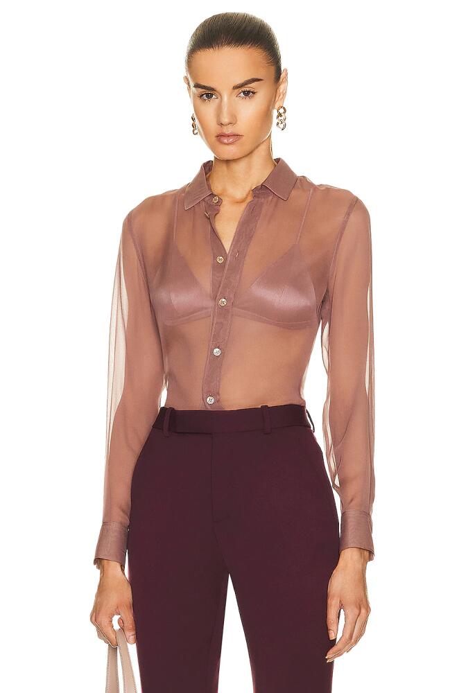 Saint Laurent Silk Blouse in Mauve Cover