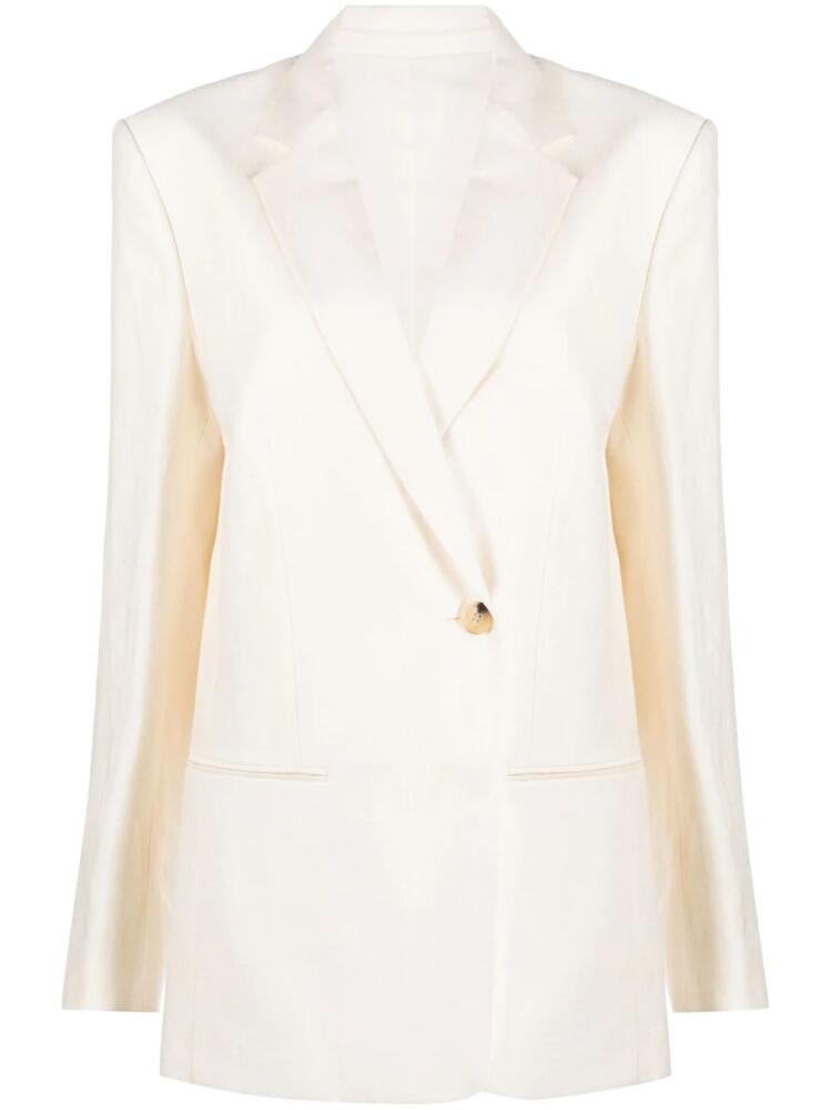 Helmut Lang single-breasted tailored blazer - Neutrals Cover