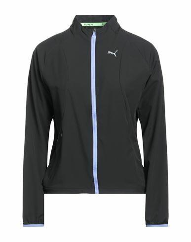 Puma Woman Jacket Black Polyester, Elastane Cover