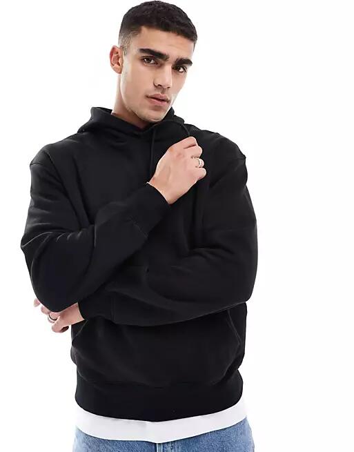 Bershka basic hoodie in black Cover