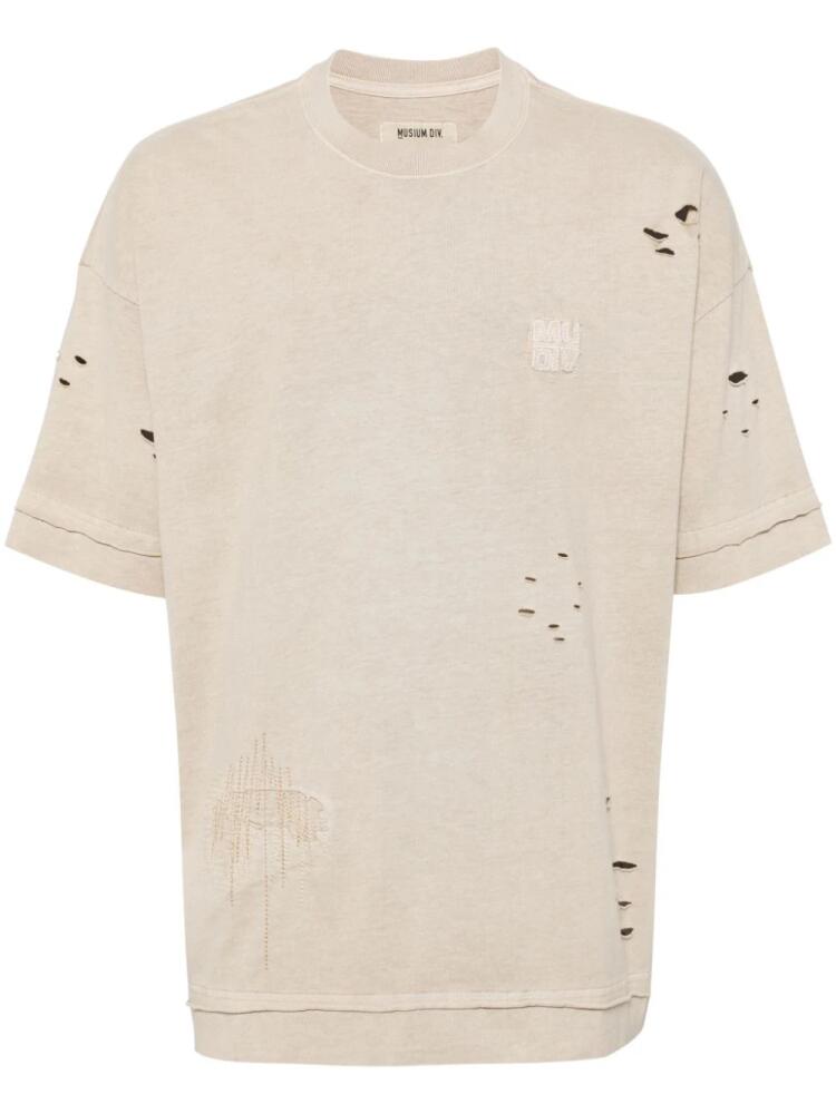 Musium Div. cut-out detailed t-shirt - Brown Cover