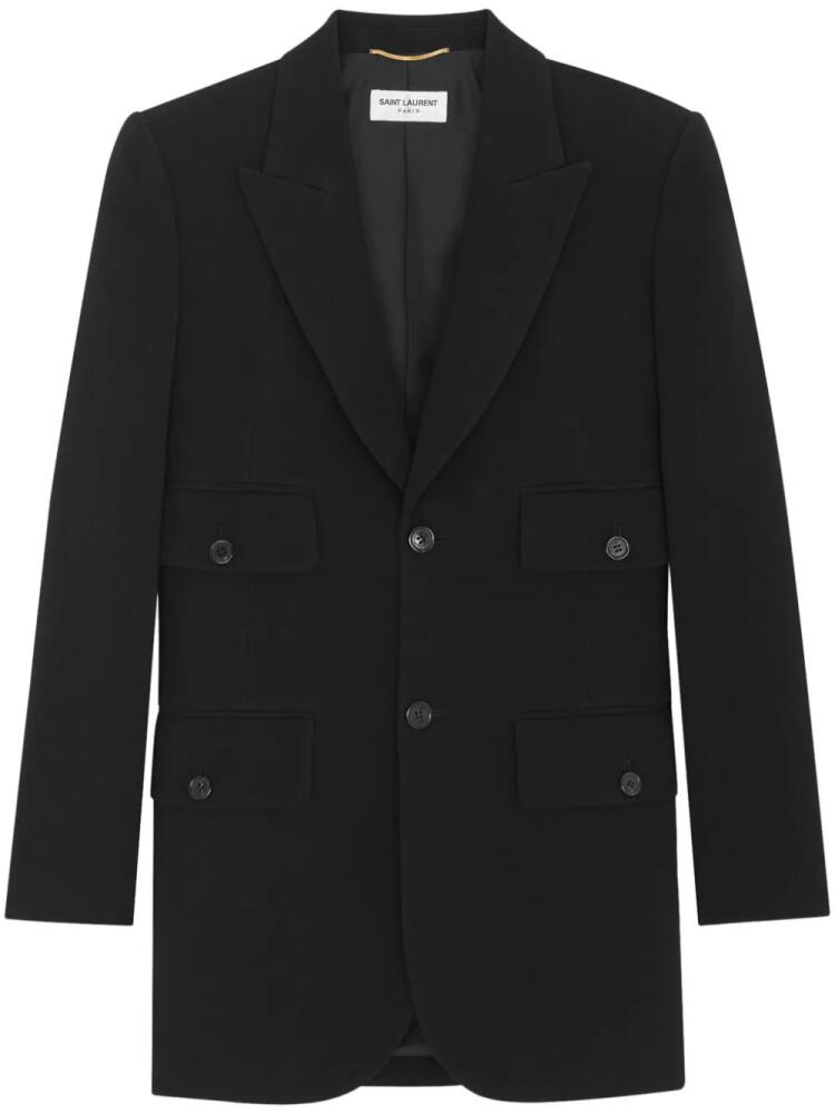 Saint Laurent crepe blazer - Black Cover