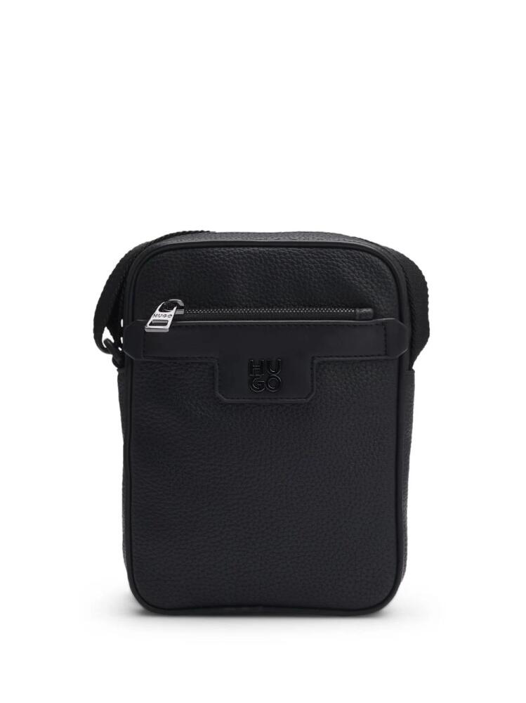 HUGO logo-plaque shoulder bag - Black Cover