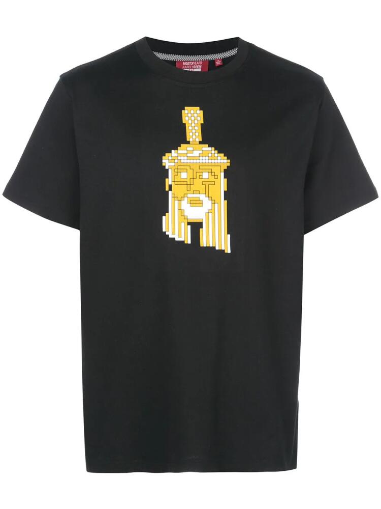 Mostly Heard Rarely Seen 8-Bit Jesus printed T-shirt - Black Cover