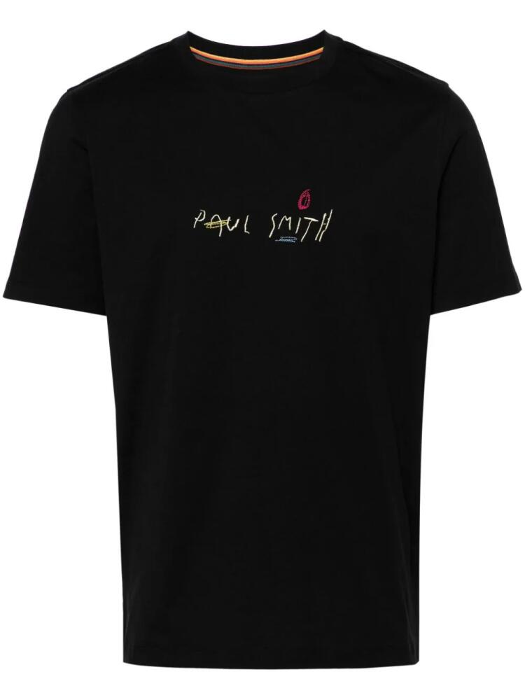 Paul Smith logo-print organic-cotton T-shirt - Black Cover