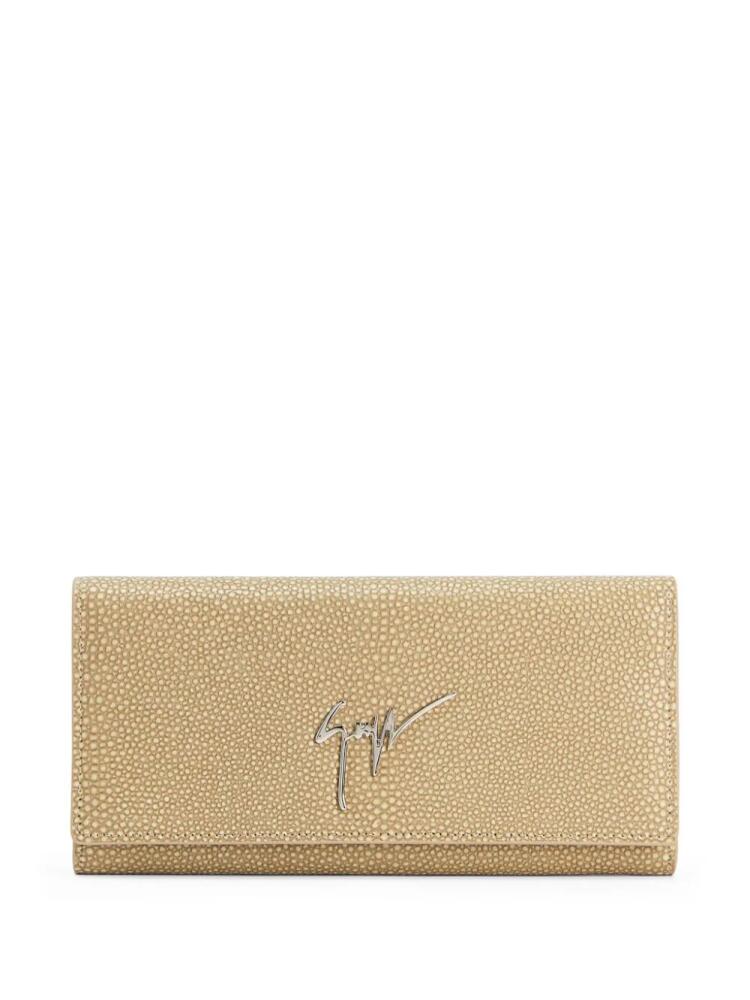 Giuseppe Zanotti Selene logo-plaque leather wallet - Neutrals Cover