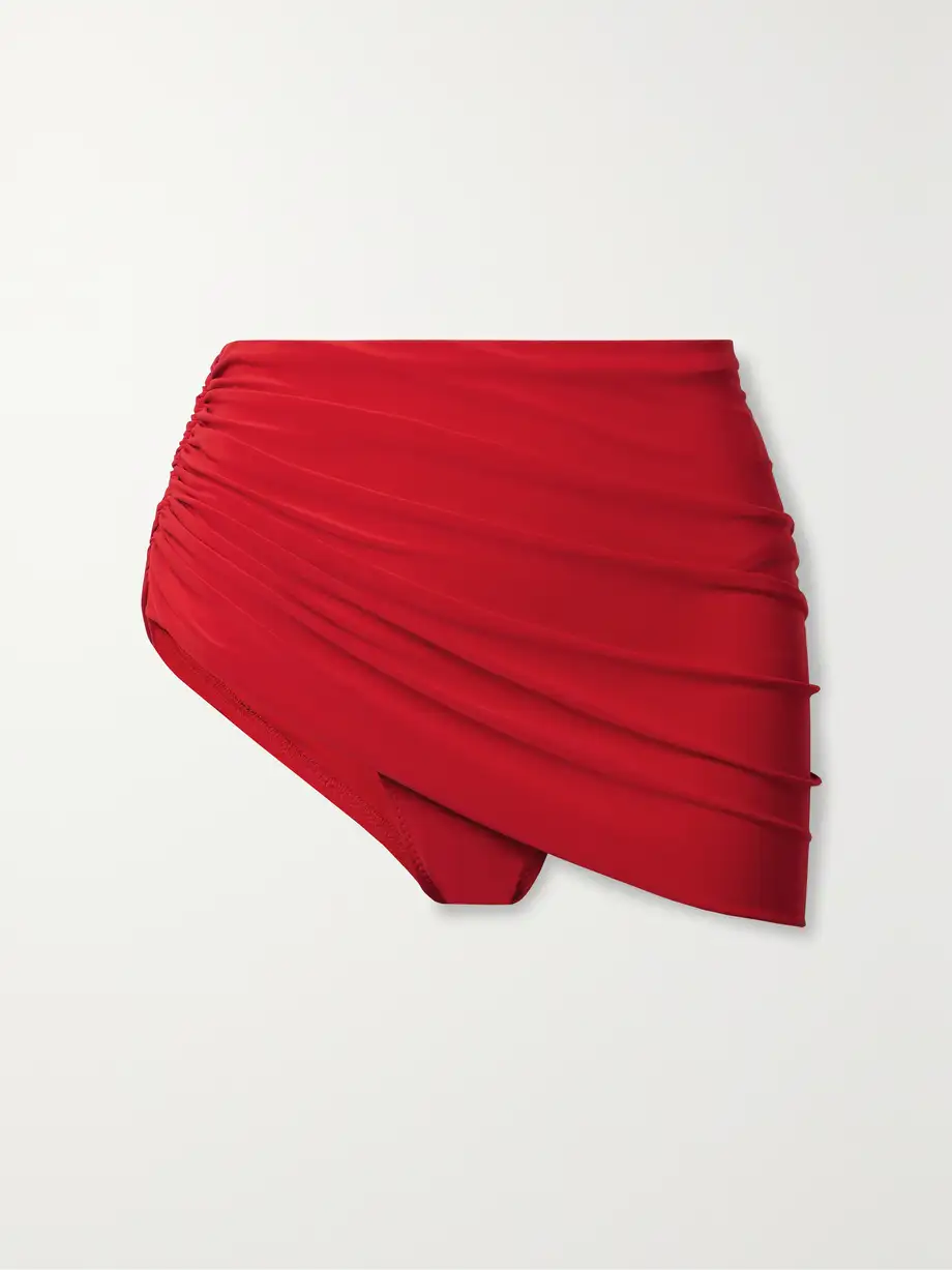 Norma Kamali - Diana Ruched Bikini Briefs - Red Cover