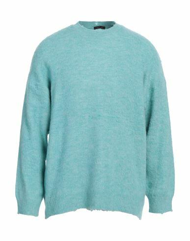 Officina 36 Man Sweater Turquoise Acrylic, Wool, Viscose, Polyamide, Polyester Cover