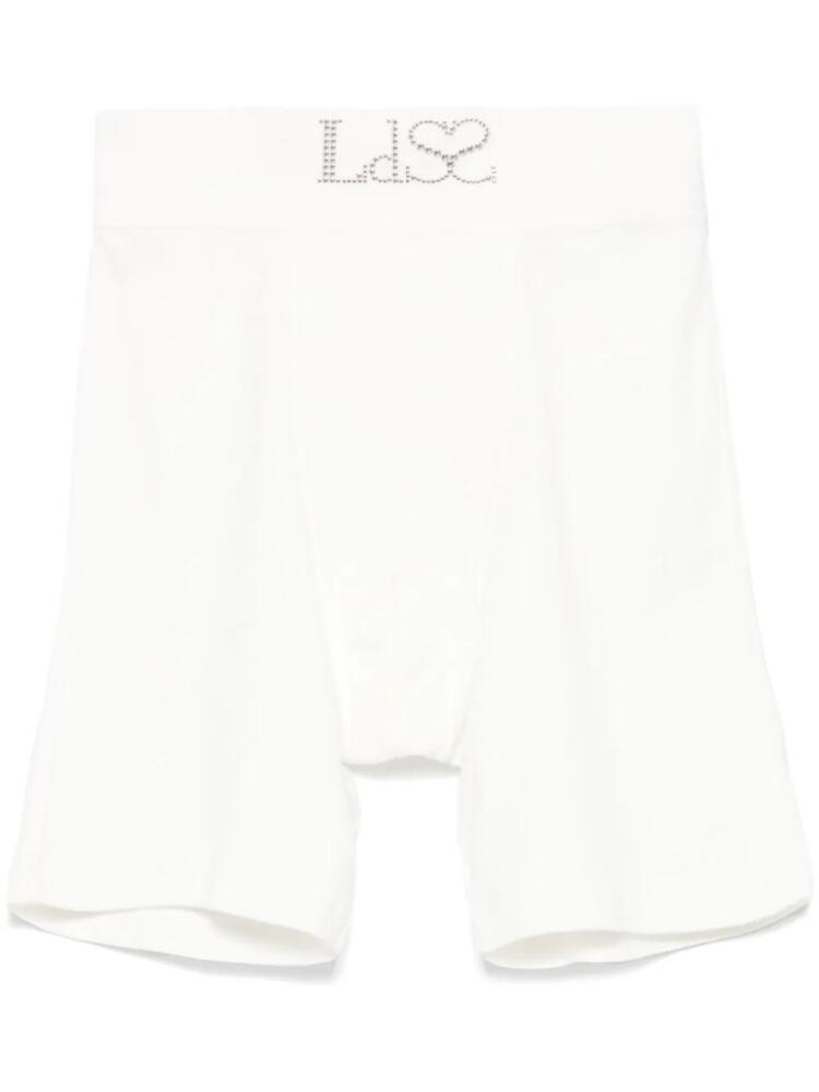 Ludovic de Saint Sernin studded-logo shorts - White Cover