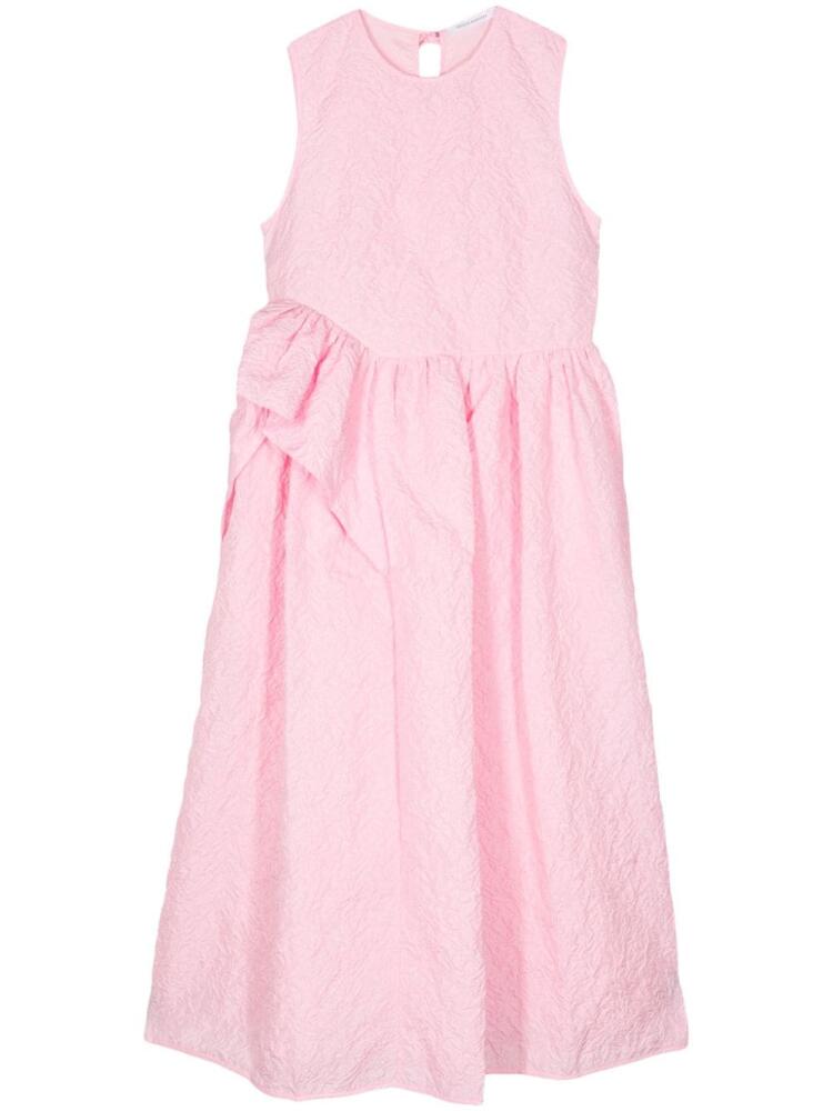 Cecilie Bahnsen Ditte crinkled midi dress - Pink Cover