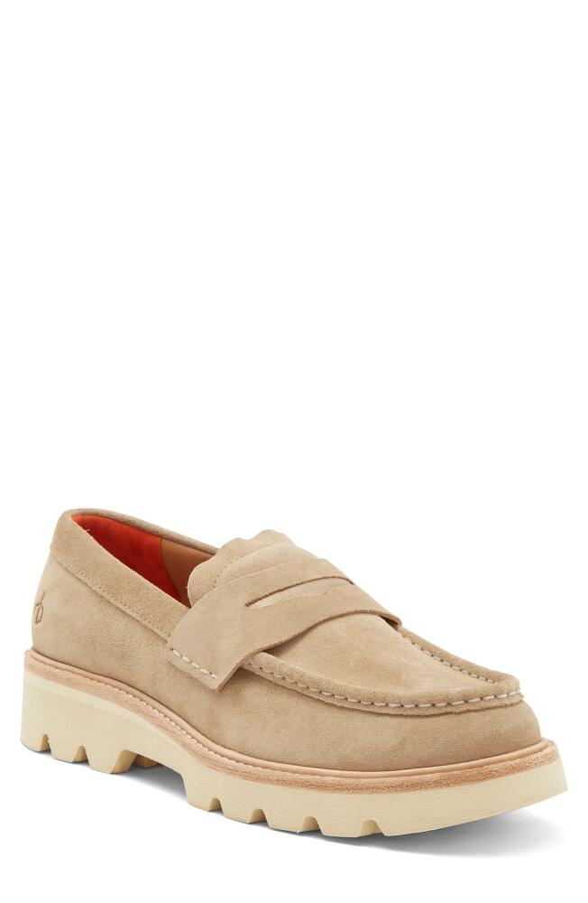 rag & bone Platform Penny Loafer in Nougat Suede Cover