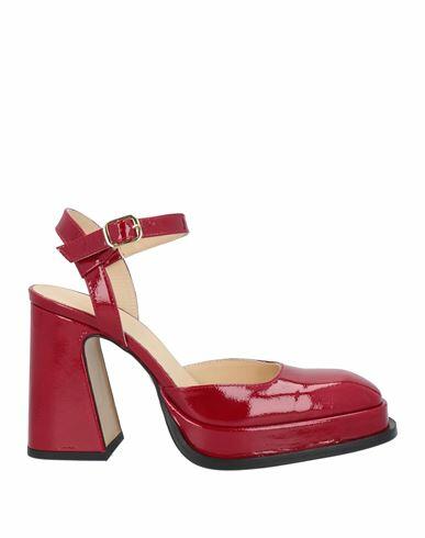 Souliers Martinez Woman Pumps Red Leather Cover