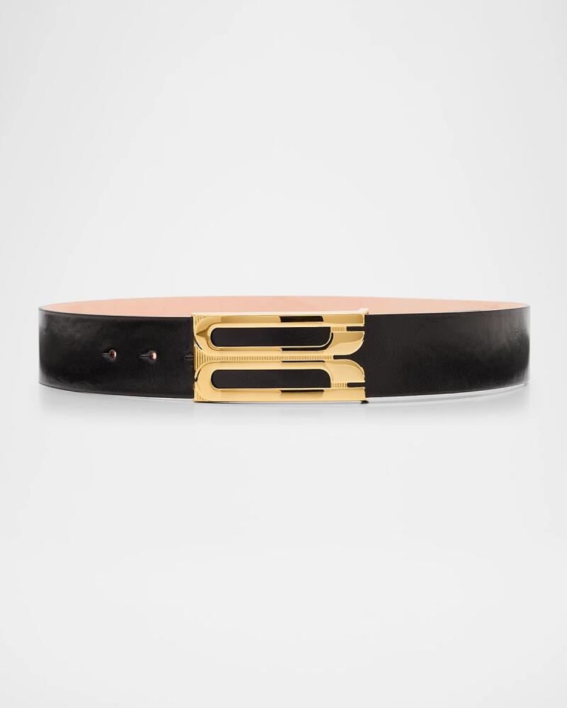 Victoria Beckham Jumbo B-Logo Leather Belt Cover