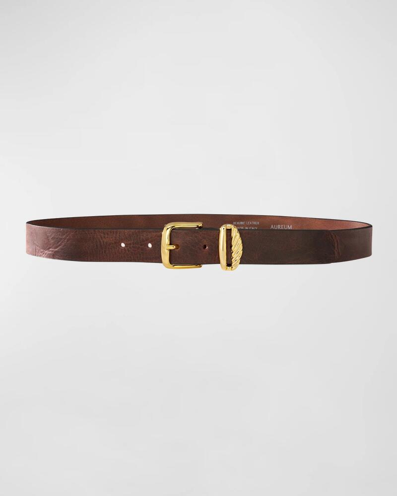 Aureum Collective No. 3 French Rope Buckled Leather Belt Cover