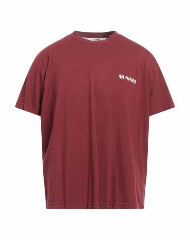 Sunnei Man T-shirt Burgundy Cotton Cover