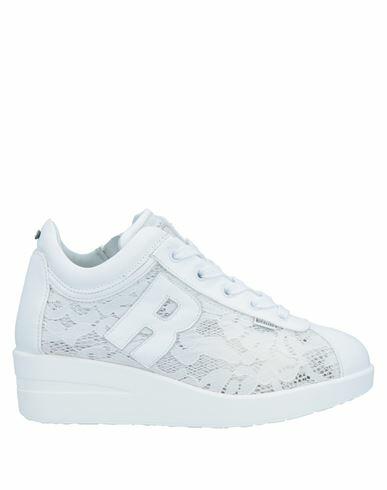 Rucoline Woman Sneakers White Calfskin, Polyester, Lurex Cover