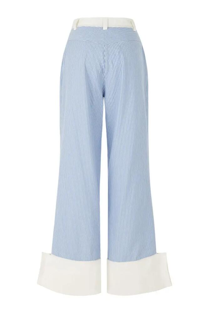 Nocturne High Waist Striped Pants in Blue Cover