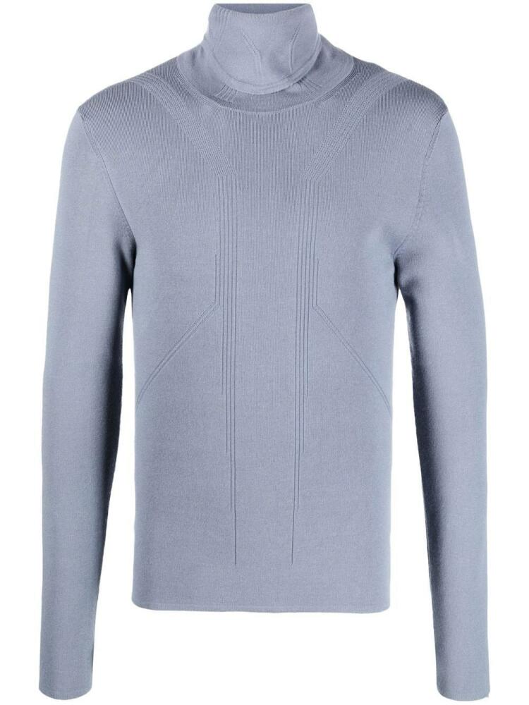 A BETTER MISTAKE panelled-knit roll neck jumper - Grey Cover