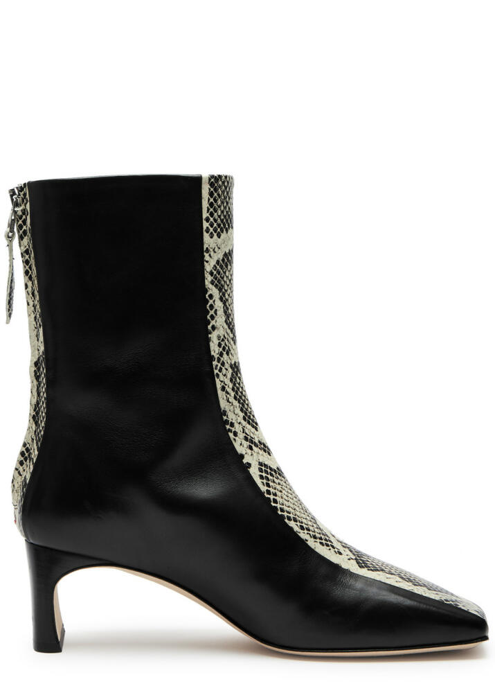 Aeyde Manu 55 Panelled Leather Ankle Boots - Black Cover