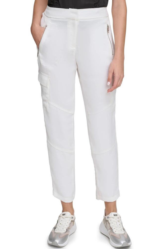 DKNY Cargo Ankle Pants in Ivory Cover