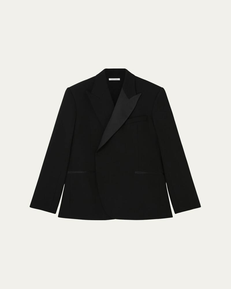 Wales Bonner Men's Single Satin Lapel Tuxedo Jacket Cover