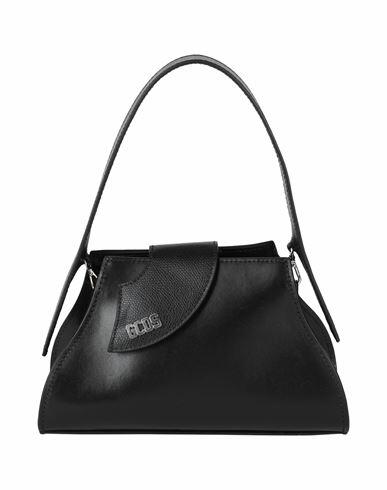 Gcds Handbag Black Soft Leather Cover