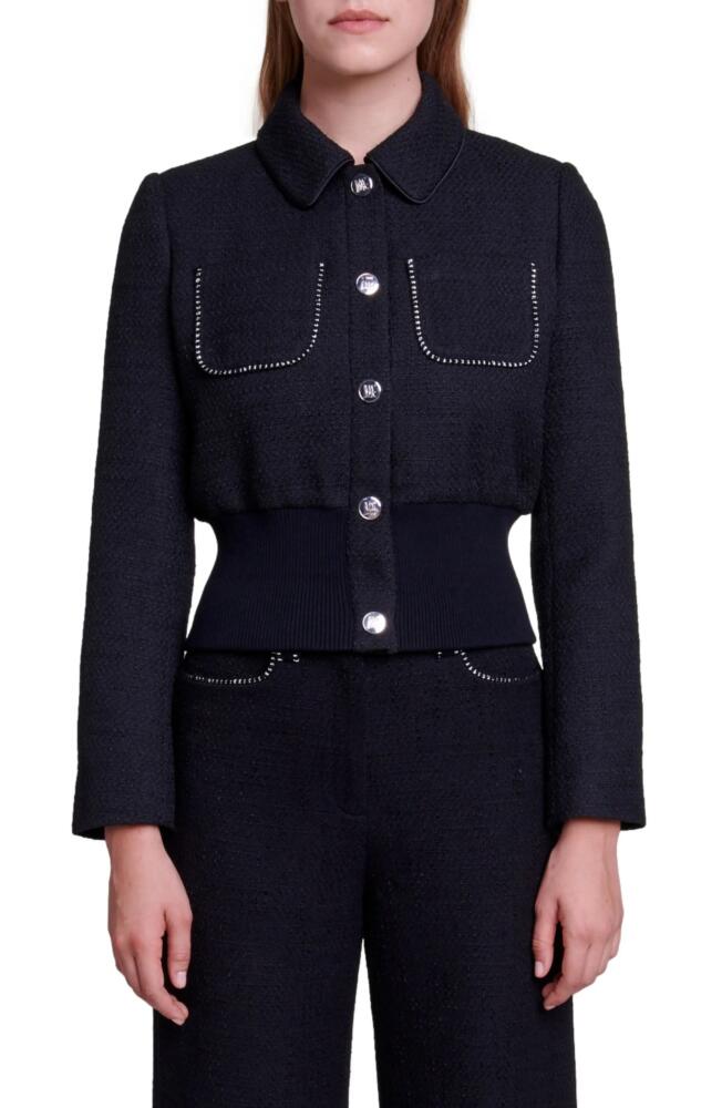 maje Blopaille Tweed Jacket in Black Cover