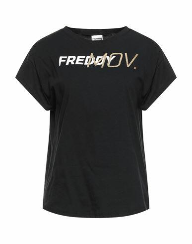 Freddy Woman T-shirt Black Cotton, Modal Cover