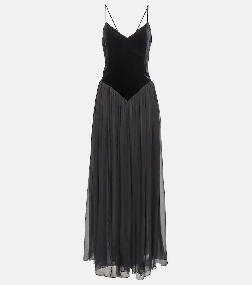 Chloé Velvet and silk maxi dress Cover