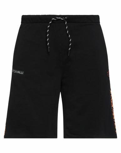 Just Cavalli Man Shorts & Bermuda Shorts Black Cotton Cover