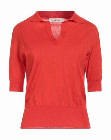 Jucca Woman Sweater Red Cotton, Cashmere Cover