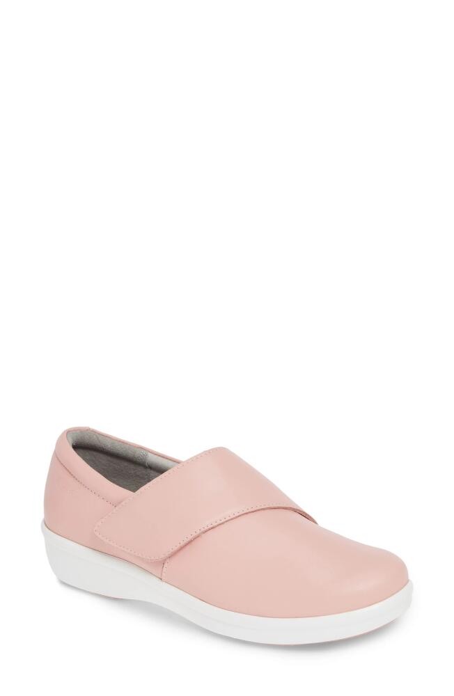 TRAQ by Alegria Qin Slip-On Sneaker in Blush Leather Cover