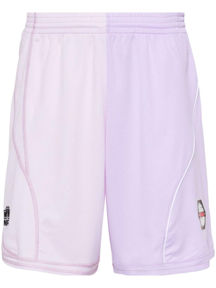 Martine Rose Half and Half football shorts - Purple Cover